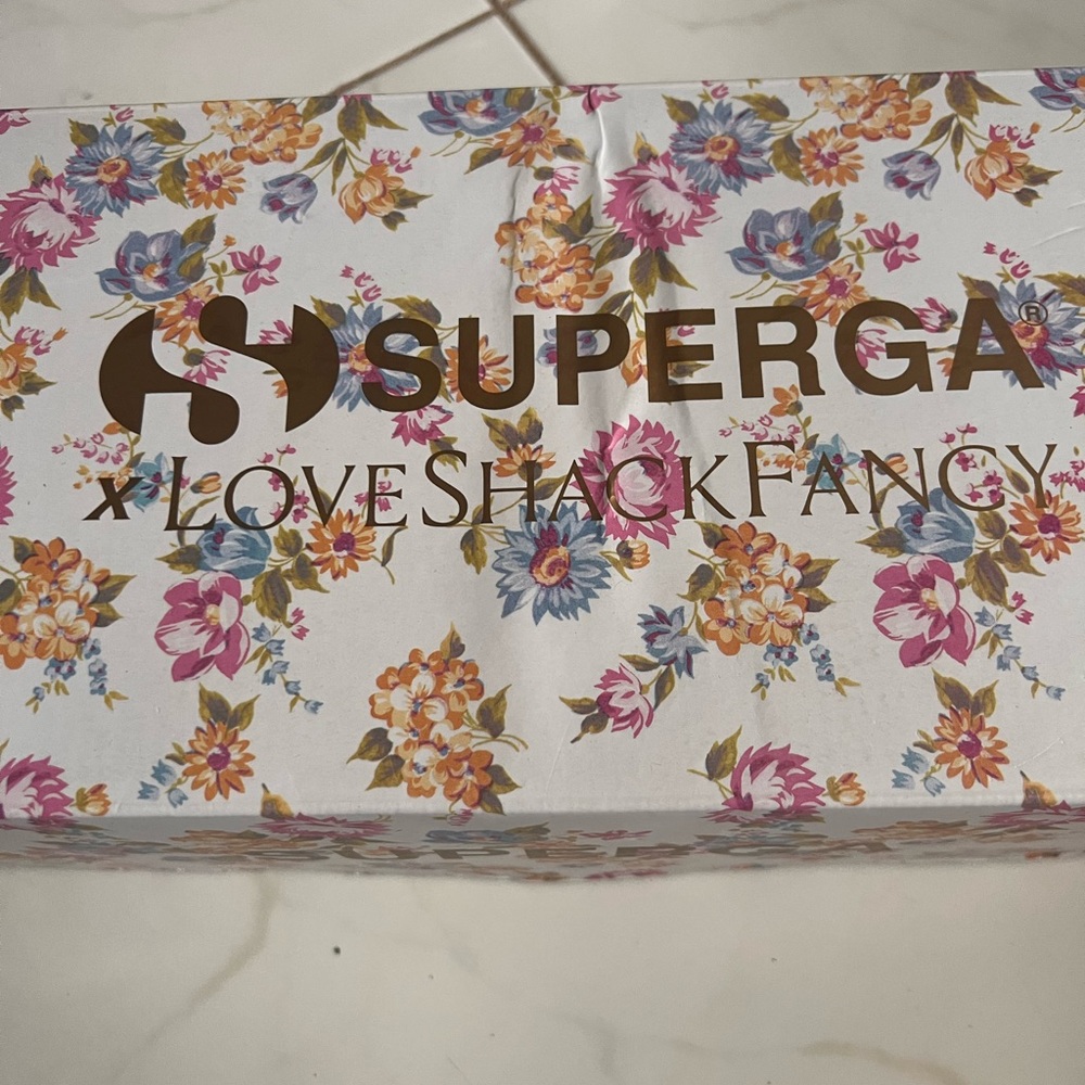 Love Shack Fancy X SUPERGA Flowers Friday Sneakers with Box Pass Frt Pink 8.5 - Picture 12 of 13